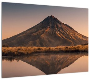 A Mount Taranaki visszaverődése, Új-Zéland (üvegen) (70x50 cm)