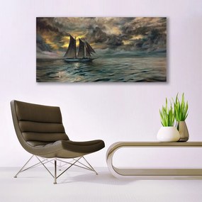 Vászonkép A hajó, tenger, táj 100x50 cm