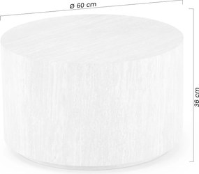 Novula kerek dohányzóasztal 60 cm - travertin