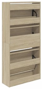 sonoma tölgy színű szerelt fa cipőszekrény 60 x 21 x 125,5 cm
