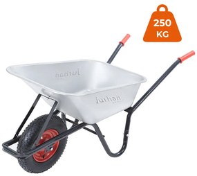 BARRY horganyzott talicska, max. kapacitás 100l/250kg, ezüst/fekete Gardebruk