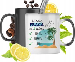 Mágikus bögre Diana Fekete matt nyomott mintával 330ml