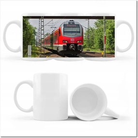 Fényképes bögre Vasút Vonatok Sínek