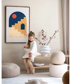 Krémszínű buklé gyerek puff – Wigiwama