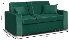 Kétszemélyes kanapé Pallie (sárga). 1043253