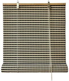 Fekete-natúr színű bambusz roló 200x160 cm Vela – Gardinia