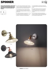 Redo 01-1290 - Fali lámpa SPINNER 1xE27/42W/230V