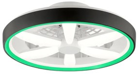 Brilliant - GAIANO LED/48W/230V RGBW mennyezeti ventilátor fekete +DO