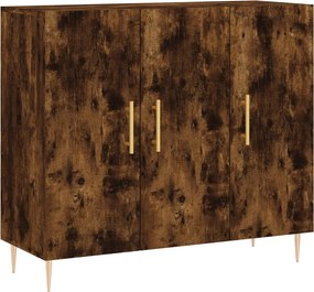 vidaXL füstös tölgy színű szerelt fa tálalószekrény 90 x 34 x 80 cm