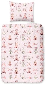 Rózsaszín pamut gyerek ágyneműhuzat babaágyhoz 120x150 cm Boho – Good Morning