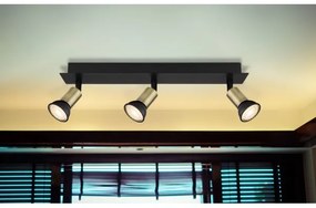 Globo 57998-3B - Spotlámpa DREW 3xGU10/35W/230V fekete/réz