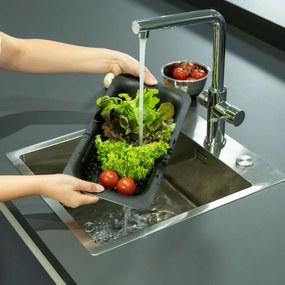 Wenko Sivo teleszkopikus szűrő mosogatóba 36,5-50 cm, fekete