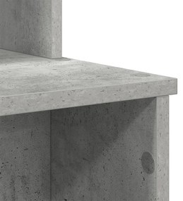 Tárolós Asztal Beton Szürke 120.5x44x88.5 cm Mérnöki Fa