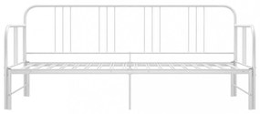 fehér fém kihúzható kanapéágy-keret 90 x 200 cm