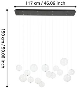 Eglo 390334 - LED Dimmelhető csillár zsinóron ESPARDELLO 8xLED/4,2W/230V 3000K