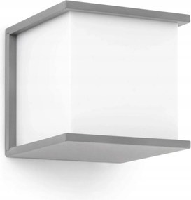 Faro Kubick fali lámpa szürke, IP44, alumínium, E27, modern design