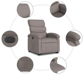 elektromos felállást segítő tópszínű szövet dönthető fotel