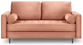 Santo rózsaszín bársonykanapé, 174 cm - Milo Casa