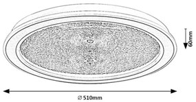 Rabalux 71282-LED Dimmelhető mennyezeti lámpa ZOFRAEL 34W/230V 3000-6500K átm.51cm+távirányító