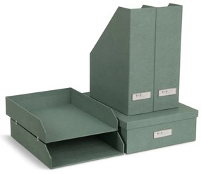 Zöld karton rendszerező szett 5 db-os dokumentumokhoz Holger Canvas Paper Laminate – Bigso