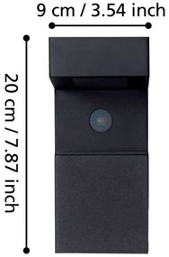 Eglo 900245 - LED kültéri napelemes lámpa érzékelővel 18xLED/0,2W/3,7V IP44