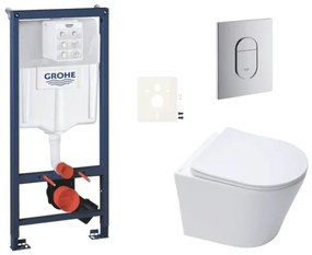 Fali WC szett világos falra / falra szerelhető Swiss Aqua Technologies Infinitio SIKOGRSIN10A SIKOGRSIN10A