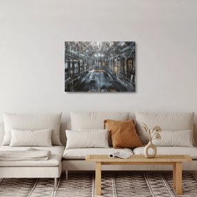 Egy régi épület belsejének képe (üvegen) (70x50 cm)