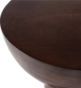 Mangófa kerek tárolóasztal ø 46 cm Emel – WOOOD