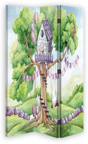 Gario Paraván Ház fehér nyulak egy fán Méret: 110 x 170 cm, Kivitelezés: Klasszikus paraván