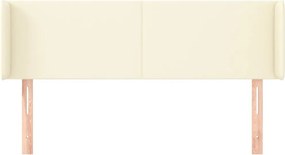 krémszínű műbőr szárnyas fejtámla 147x16x78/88 cm