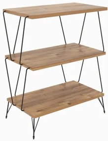 LAZANDOS dohányzóasztal 75x48 cm barna/fekete