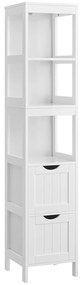Fürdőszobai magas szekrény, fehér 30x30x141cm