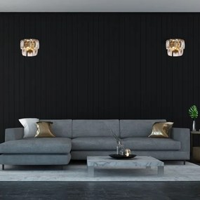 Kristály fali lámpa CHELSEA 2xE14/40W/230V arany