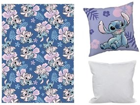 Disney Lilo és Stitch A csillagkutyapolár polár takaró, párnahuzat és párna szett 3 db-os (Stitch Hawaiian Dreams)