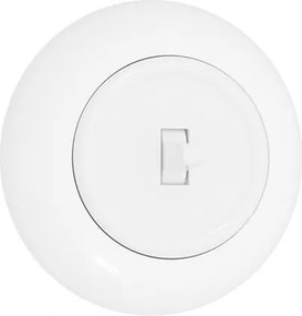 Egylépcsős kapcsoló kerettel fehér Loft