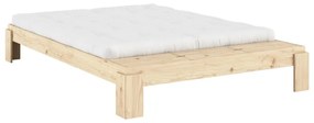 Natúr színű borovi fenyő franciaágy ágyráccsal 160x200 cm Layers – Karup Design