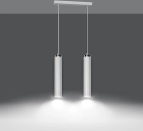 Emibig modern függeszték luna fehér króm emi955/2