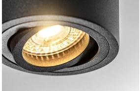 Lámpa Mennyezeti lámpatest AVEIRO BIS, max. 250V, 50/60Hz, 80x90mm, IP20, max 20W, kör, fekete