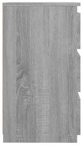 2 db szürke sonoma szerelt fa éjjeliszekrény 40x35x62,5 cm
