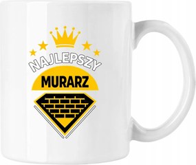 Kőművesek királya bögre fehér 330ml