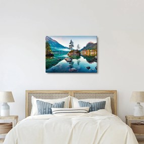 Kép - Lake Hintersee, Bajor - Alpok, Ausztria (70x50 cm)