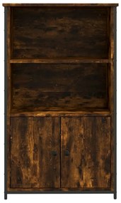 füstös tölgy színű szerelt fa magasszekrény 62 x 32 x 103,5 cm