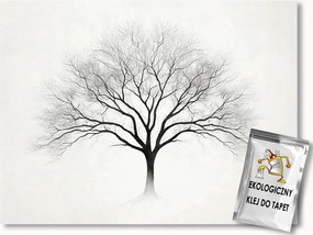 Fotótapéta Flizelina Akvarell Fa Ágak Sziluett Tél 200x140 ragasztó