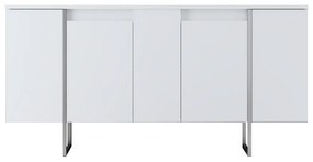 Konzolasztal Luxe - White, Silver