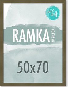 Képkeret 50x70 B2 Képkeret Fotó 70x50 sötét Olívazöld