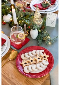 Piros poháralátét szett 4 db-os – Linen Tales