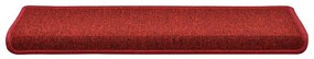 30 db lépcsőszőnyeg 65 x 21 x 4 cm bordó téglalap alakú széllel