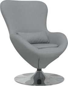 vidaXL Tojásfotel Világosszürke 63 x 73 x 90 cm szövet