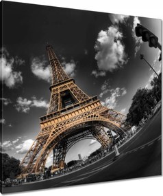 Vászonkép 80x80 Arany Eiffel-torony