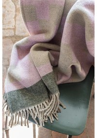 Rózsaszín-barna gyapjúkeverék takaró 130x190 cm Maze – Mette Ditmer Denmark